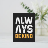 Immer nett sein postkarte (Stehend Vorderseite)