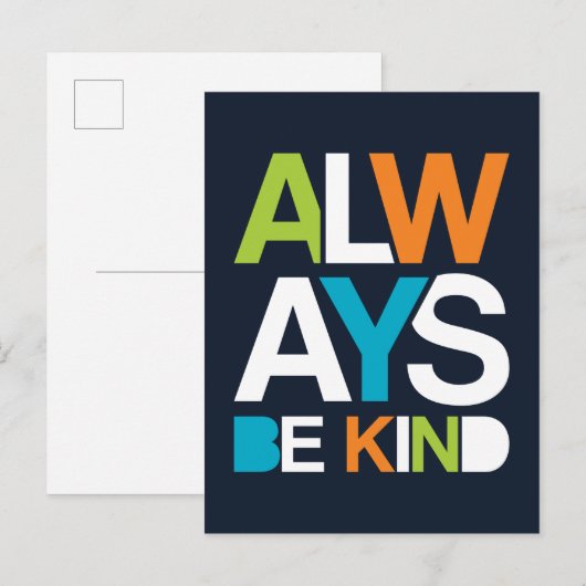 Immer nett sein postkarte (Vorne/Hinten)