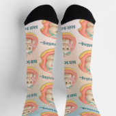 Immer noch am Scrollen: Lustiger Bao Bao Cat Donut Socken (Oben)