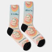 Immer noch am Scrollen: Lustiger Bao Bao Cat Donut Socken (Rechts)
