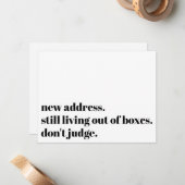 Immer noch aus den Kisten leben, beurteilen Sie di Mitteilungskarte (Vorderseite/Rückseite Beispiel)