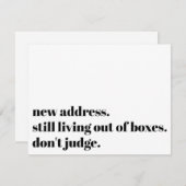 Immer noch aus den Kisten leben, beurteilen Sie di Mitteilungskarte (Vorne/Hinten)