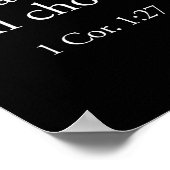 Immer noch auserwählt minimalistischer Bibelvers G Poster (Ecke)