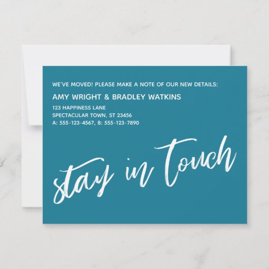 Immer noch außerhalb der Felder leben, beurteilen Mitteilungskarte (Rückseite)