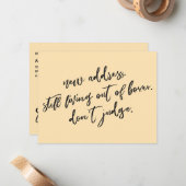 Immer noch außerhalb der Felder leben Richtige nic Mitteilungskarte (Vorderseite/Rückseite Beispiel)