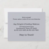 Immer noch außerhalb der Kisten leben, beurteilen  Mitteilungskarte (Rückseite)