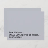 Immer noch außerhalb der Kisten leben, beurteilen  Mitteilungskarte (Vorne/Hinten)