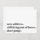 Immer noch außerhalb der Kisten leben, keine Karte (Vorne/Hinten)