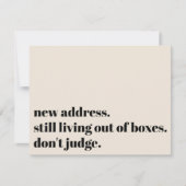 Immer noch außerhalb der Schachtel leben, beurteil Mitteilungskarte (Vorderseite)