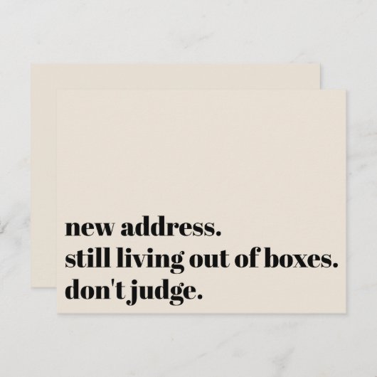 Immer noch außerhalb der Schachtel leben, beurteil Mitteilungskarte (Vorne/Hinten)