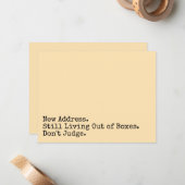 Immer noch außerhalb der Schachtel leben, beurteil Mitteilungskarte (Vorderseite/Rückseite Beispiel)