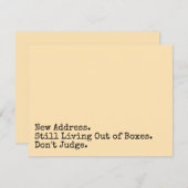 Immer noch außerhalb der Schachtel leben, beurteil Mitteilungskarte (Vorne/Hinten)