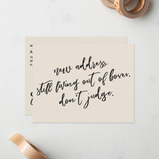 Immer noch außerhalb der Schachtel leben Richtige Mitteilungskarte (Vorderseite/Rückseite Beispiel)