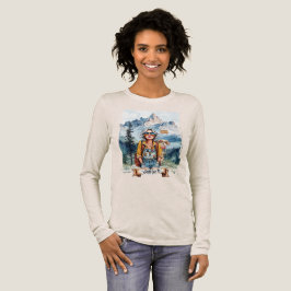 Immer noch dabei! Boho-Hippie-Dame beim Bergwander Tri-Blend Shirt