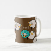 Immer noch ein bisschen schafsmäßig brauche Kaffee Kaffeetasse (VorderseiteRechts)