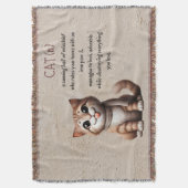 Immer noch ein Cat Mom Keeper Throw Decke (Vorderseite Vertikal)