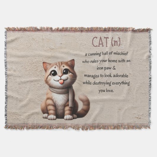 Immer noch ein Cat Mom Keeper Throw Decke (Vorderseite)