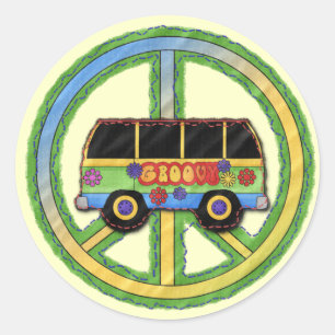 Immer noch ein Hippie nach all den Jahren Runder Aufkleber