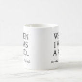 Immer noch ein Kind Lustiger Becher Kaffeetasse (Mittel)