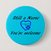 Immer noch eine blaue Schaltfläche für Krankenschw Button (Vorderseite)