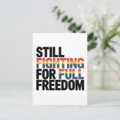 Immer noch im Kampf für volle Freiheit LGBTQ Ameri Postkarte (Stehend Vorderseite)
