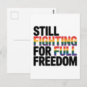 Immer noch im Kampf für volle Freiheit LGBTQ Ameri Postkarte (Vorne/Hinten)
