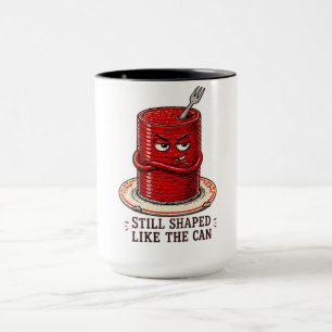 Immer noch in der Form der Dose Preiselbeersoße Er Tasse
