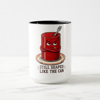 Immer noch in der Form der Dose Preiselbeersoße Er Tasse