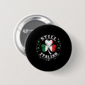 Immer noch italienisch mit Shamrock Saint Patrick' Button (Vorne & Hinten)