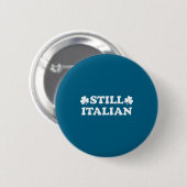 Immer noch italienisch mit Shamrock Saint Patricks Button (Vorne & Hinten)