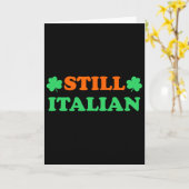 Immer noch italienisch mit Shamrock Saint Patricks Karte (Gelbe Blume)