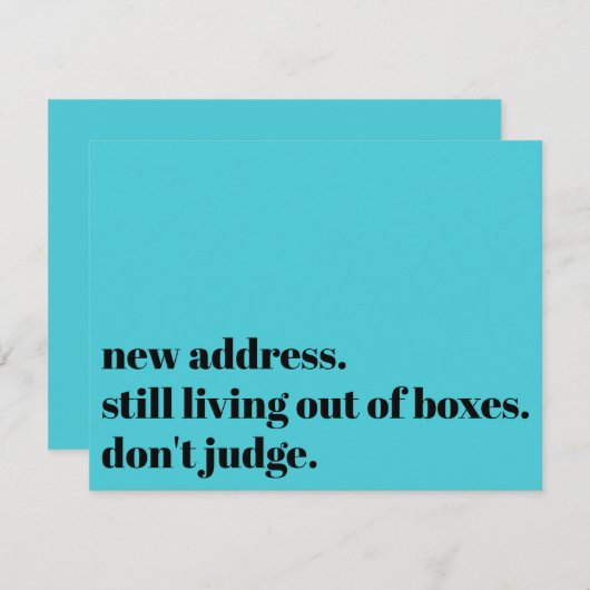 Immer noch mit Boxen leben, Türkiskarte nicht beur Mitteilungskarte (Vorne/Hinten)