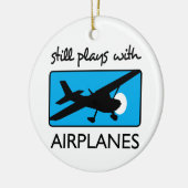 Immer noch mit Flugzeugen Keramik Ornament (Links)