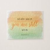 immer noch mit mir Psalms Biete Zitat Wasserfarbe Puzzle (Horizontal)