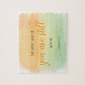 immer noch mit mir Psalms Biete Zitat Wasserfarbe Puzzle (Vertikal)