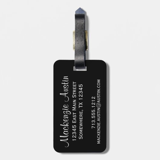 Immer noch nicht hören | Weißes Skriptangebot Gepäckanhänger (Rückseite vertikal)