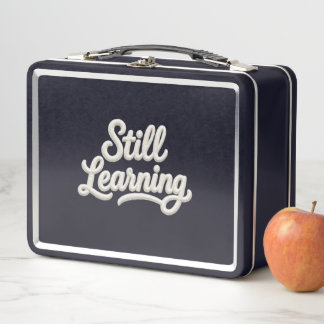Immer noch Retro-Metall-Lunchbox lernend Metall Brotdose