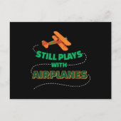 Immer noch spielt mit Flugzeugen Postkarte (Vorderseite)