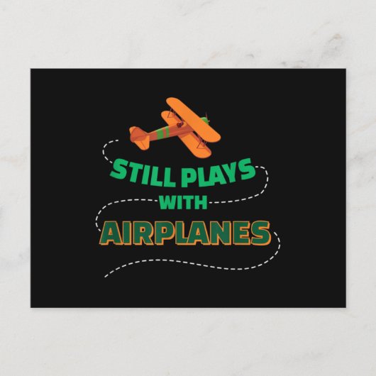 Immer noch spielt mit Flugzeugen Postkarte (Vorderseite)