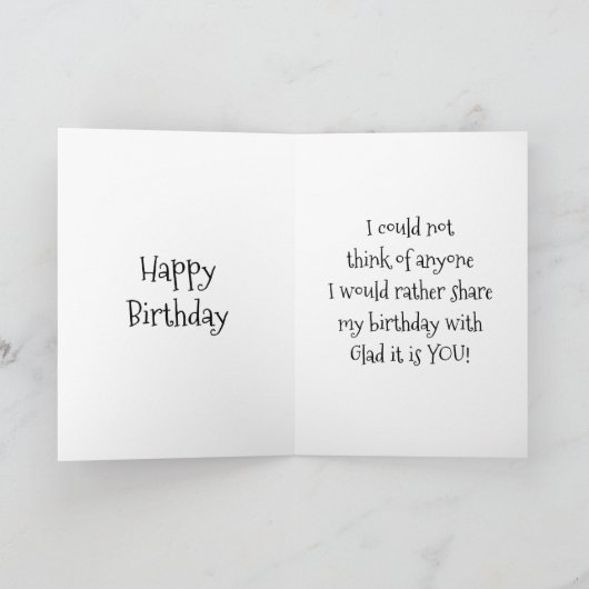 IMMER NOCH "TANZEN" AUF UNSEREM "GEGENSEITIGEN GEB KARTE (Innenseite)