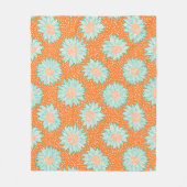 Immer orange Sonnenblumen Fleecedecke (Vorderseite)