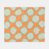 Immer orange Sonnenblumen Fleecedecke (Vorderseite (Horizontal))