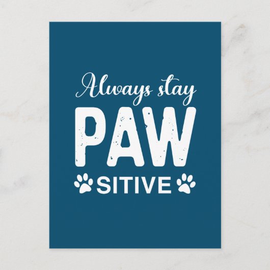 Immer PAW-positiv bleibe Feiertagspostkarte (Vorderseite)