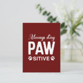 Immer PAW-positiv bleibe Postkarte (Stehend Vorderseite)