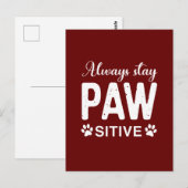 Immer PAW-positiv bleibe Postkarte (Vorne/Hinten)