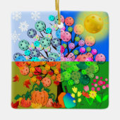 Immer Picklebens Jahreszeit Winter Frühling Herbst Keramikornament (Vorderseite)