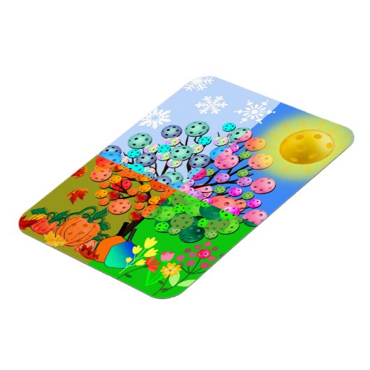 Immer Picklebens Jahreszeit Winter Frühling Herbst Magnet (Linke Seite)