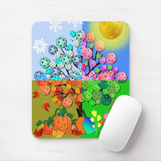 Immer Picklebens Jahreszeit Winter Frühling Herbst Mousepad (Mit Mouse)