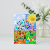 Immer Picklebens Jahreszeit Winter Frühling Herbst Postkarte (Stehend Vorderseite)