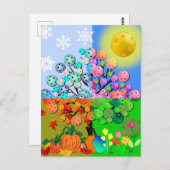 Immer Picklebens Jahreszeit Winter Frühling Herbst Postkarte (Vorne/Hinten)